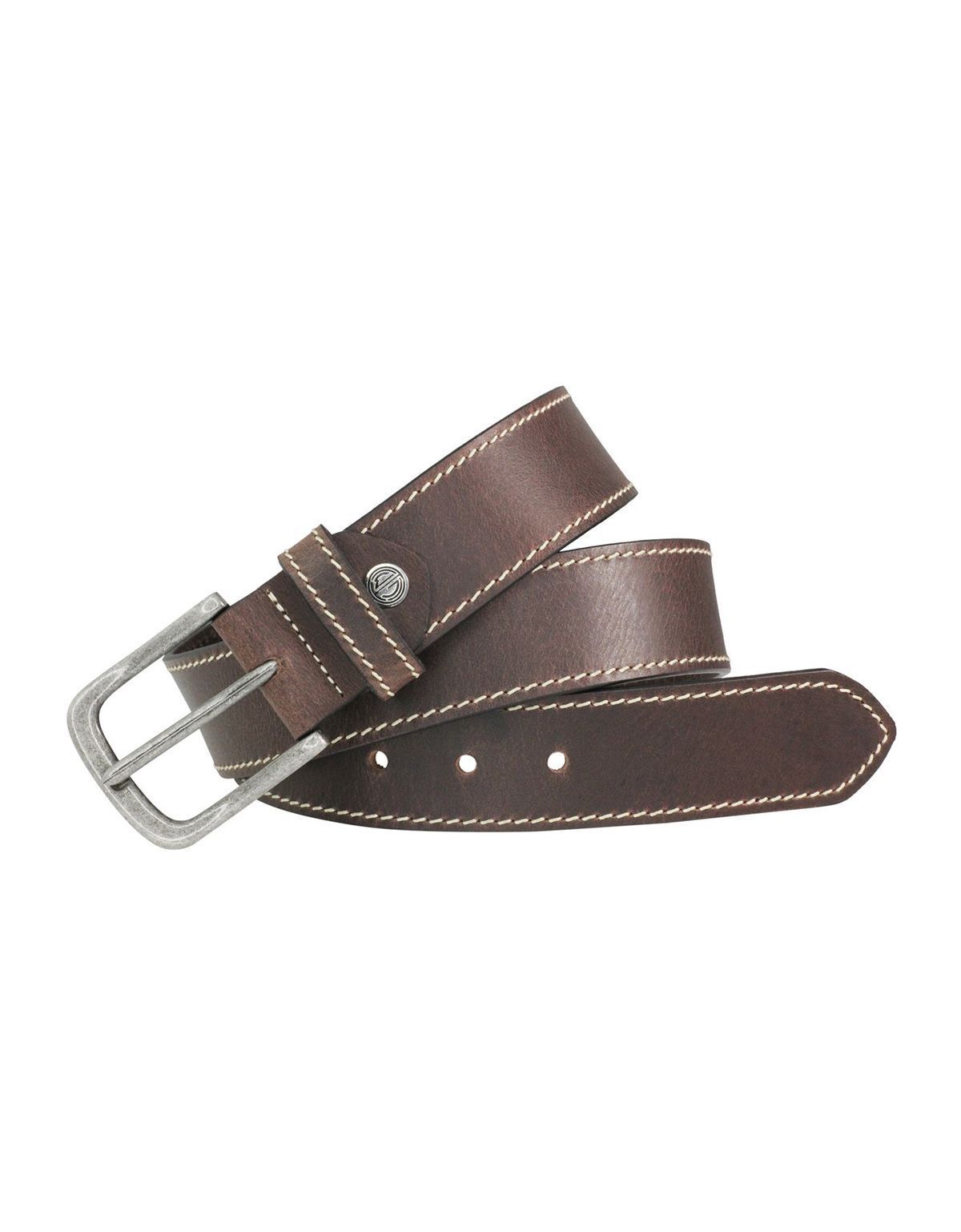 Ремень Lindenmann, контрастная строчка, длина от 120 с мужские | купить в интернет-магазине Olymp-Men