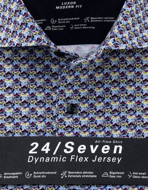 Рубашка мужская трикотажная OLYMP с орнаментом Luxor 24/7, modern fit | купить в интернет-магазине Olymp-Men