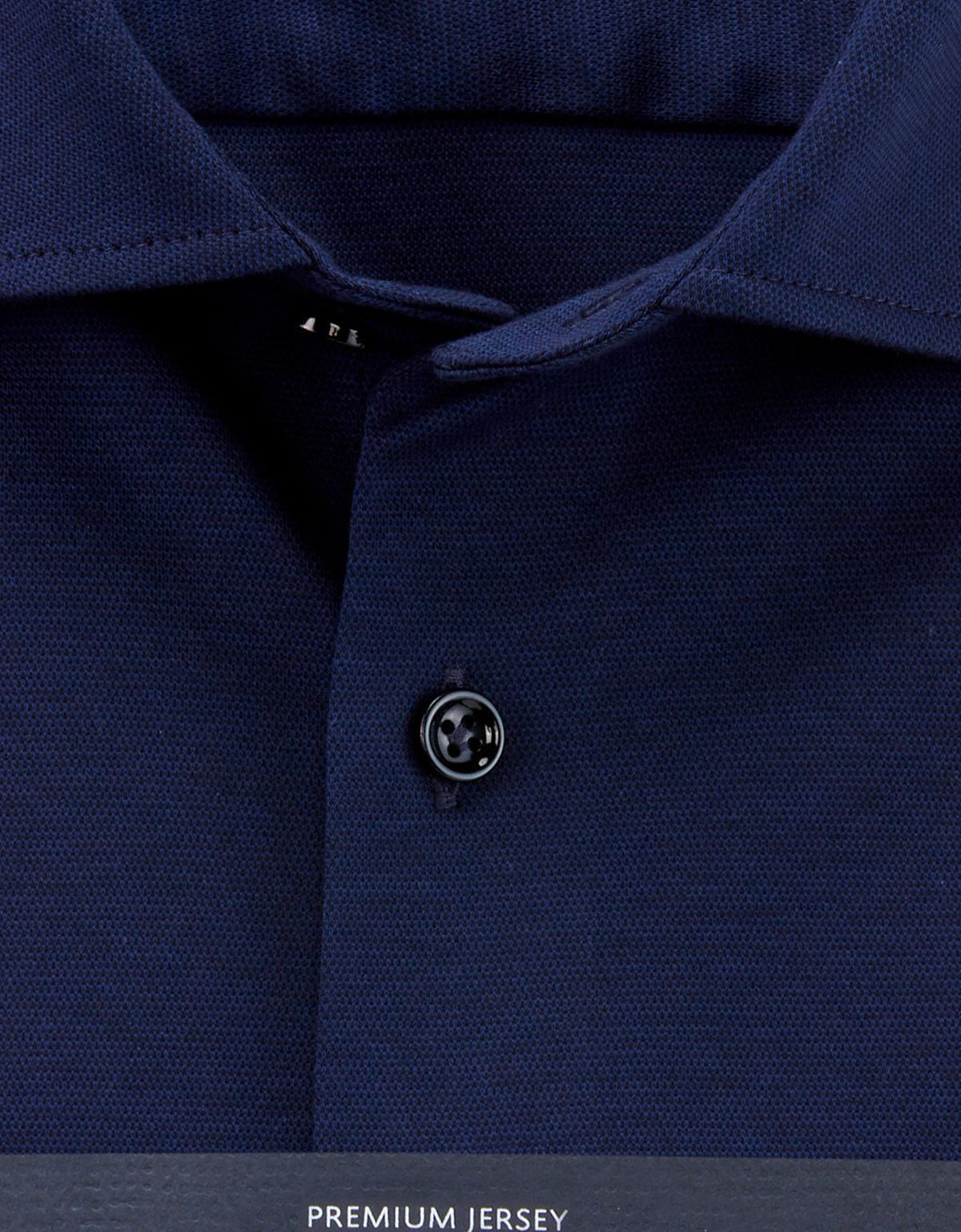 Рубашка мужская трикотажная Signature синяя однотонная