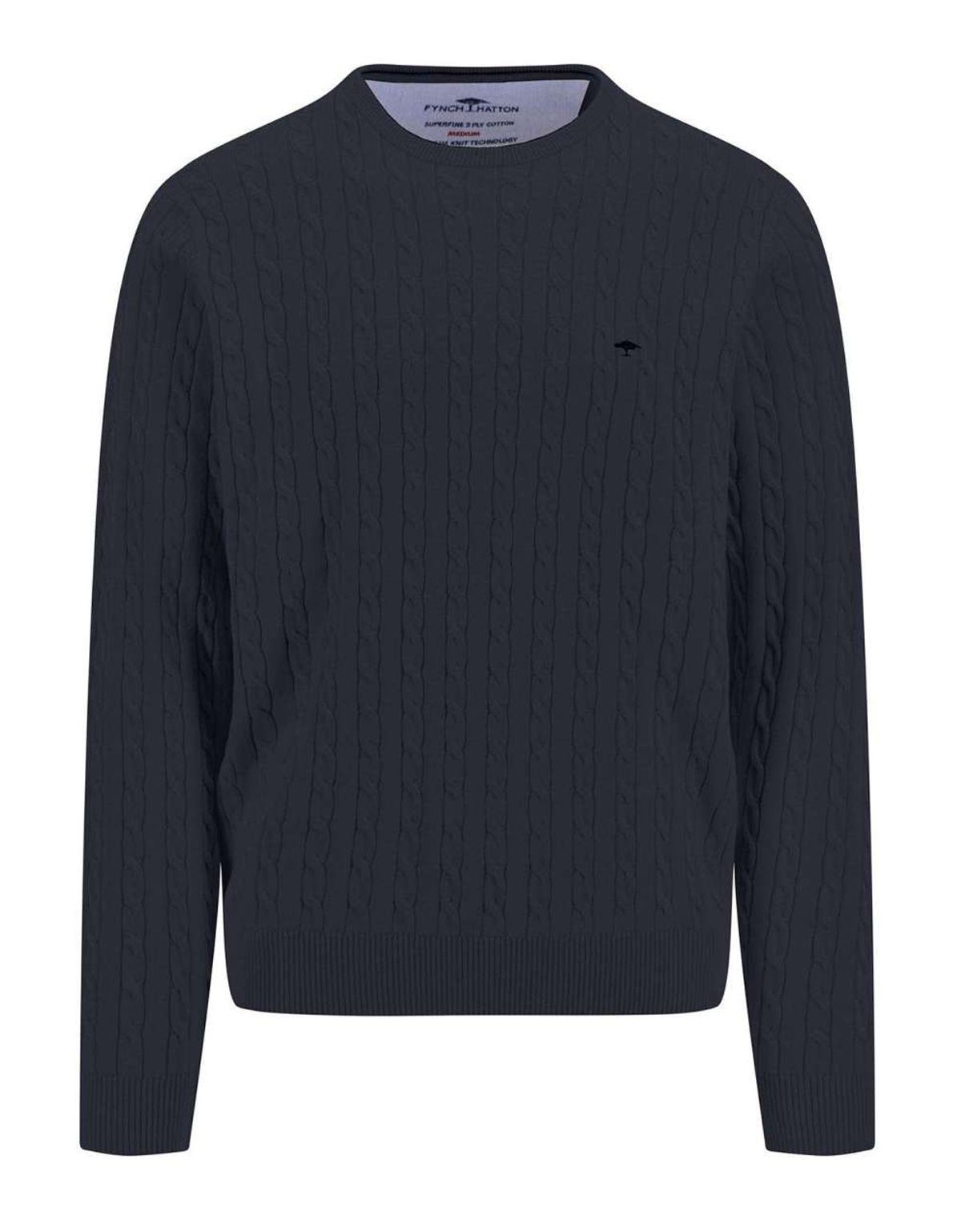 Джемпер мужской Fynch-Hatton вязаный с косами | интернет-магазин Olymp-Men