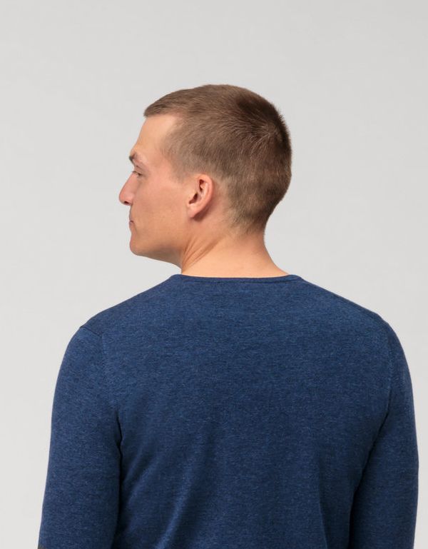 Пуловер голубой мужской OLYMP, body fit | купить в интернет-магазине Olymp-Men