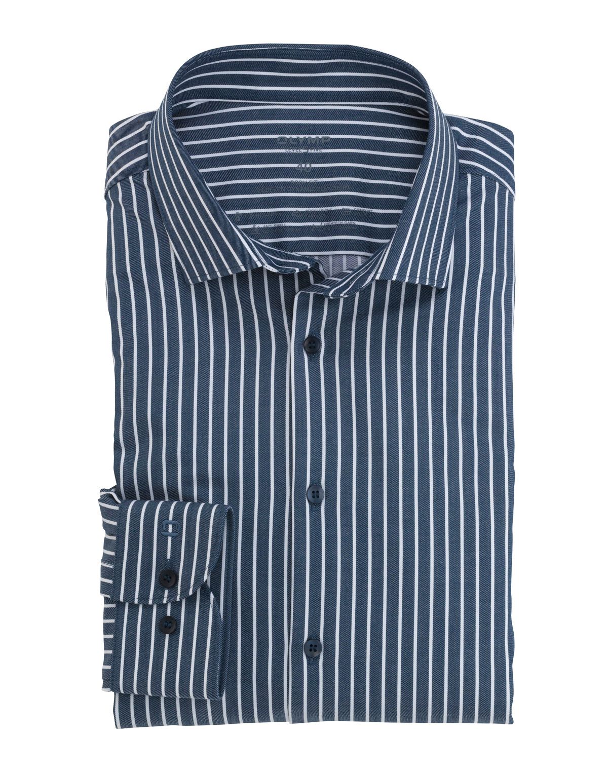 Рубашкав мужская OLYMP 24/7 в полоску, body fit | купить в интернет-магазине Olymp-Men