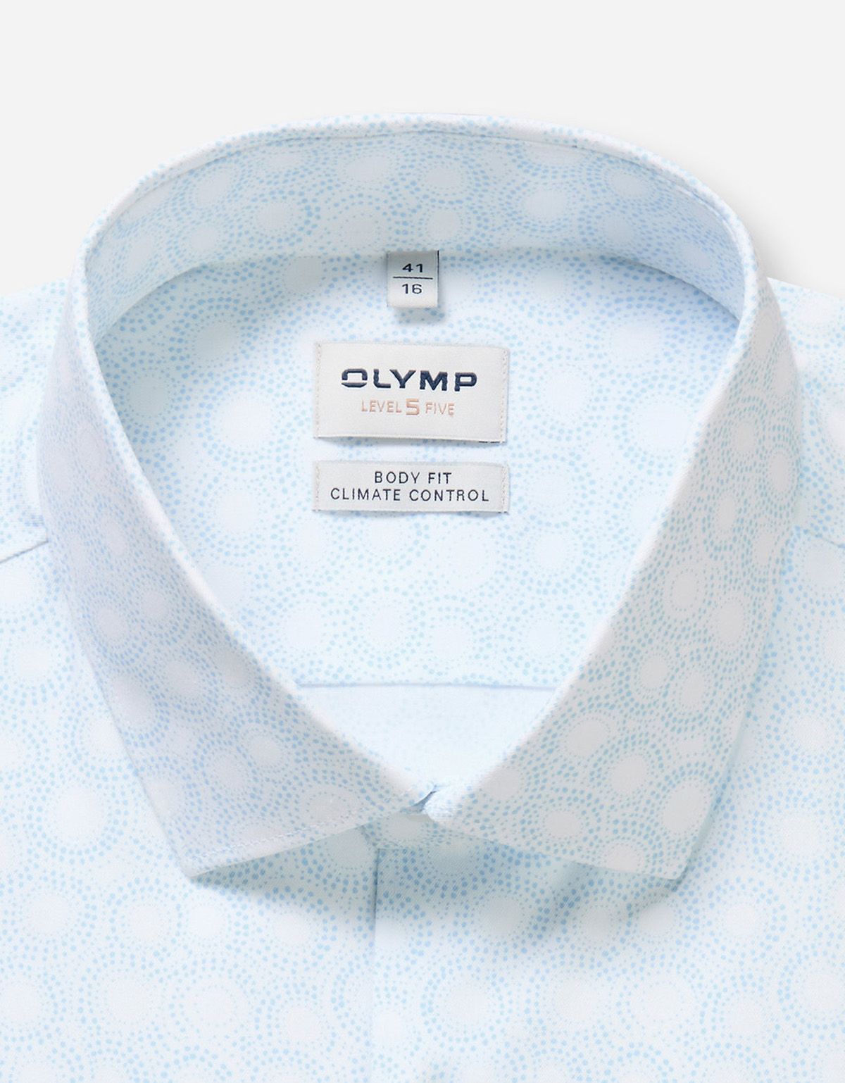 Рубашка с голубым рисунком OLYMP, климат-контроль, body fit | купить в интернет-магазине Olymp-Men