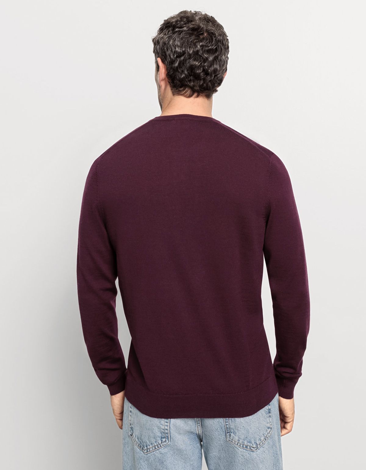 Джемпер мужской OLYMP шерстяной с круглым вырезом | интернет-магазин Olymp-Men