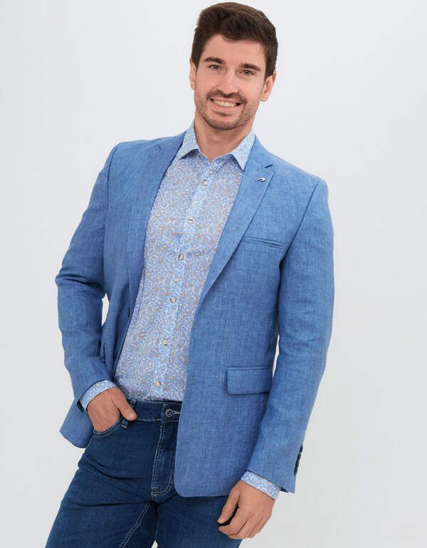 Пиджак льняной мужской  w.Wegener, 2 шлицы | купить в интернет-магазине Olymp-Men