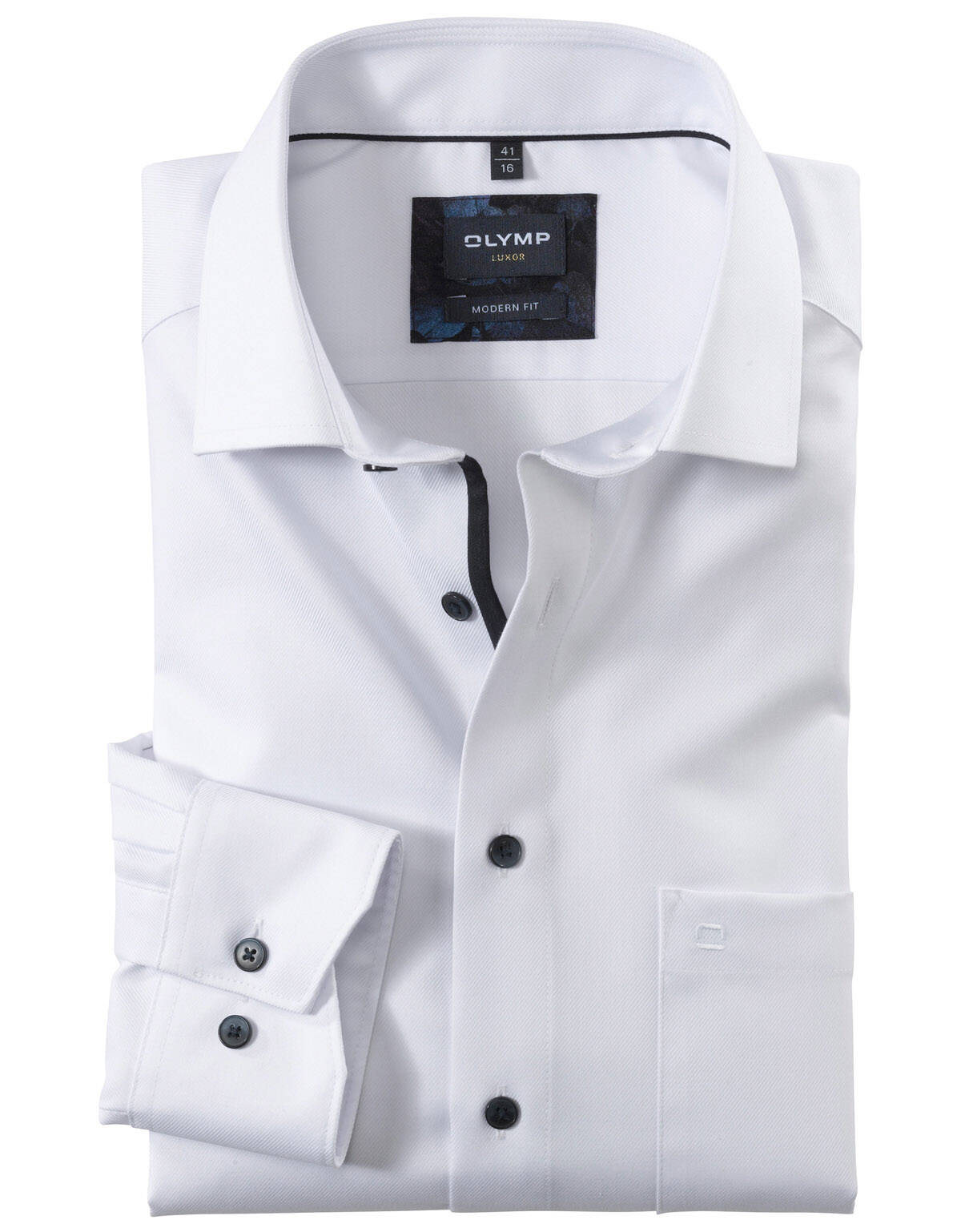 Рубашка белая мужская OLYMP Luxor, modern fit[БЕЛЫЙ]