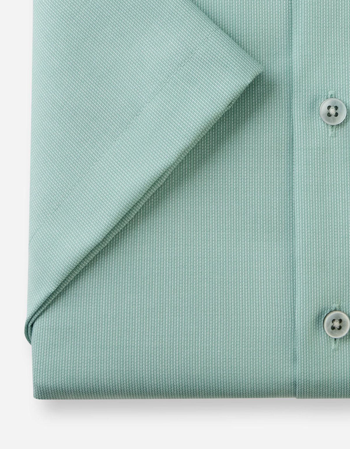 Рубашка зелёная мужская с коротким рукавом OLYMP Luxor, прямой крой