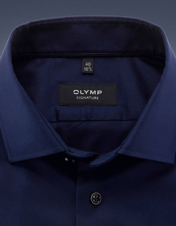 Сорочка мужская синяя классическая Signature