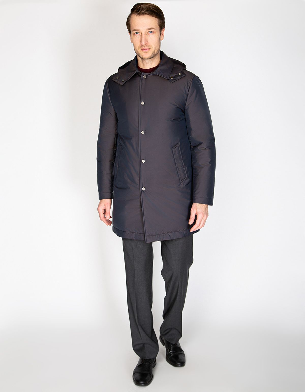 Куртка пуховая мужская RIGGI с капюшоном | купить в интернет-магазине Olymp-Men