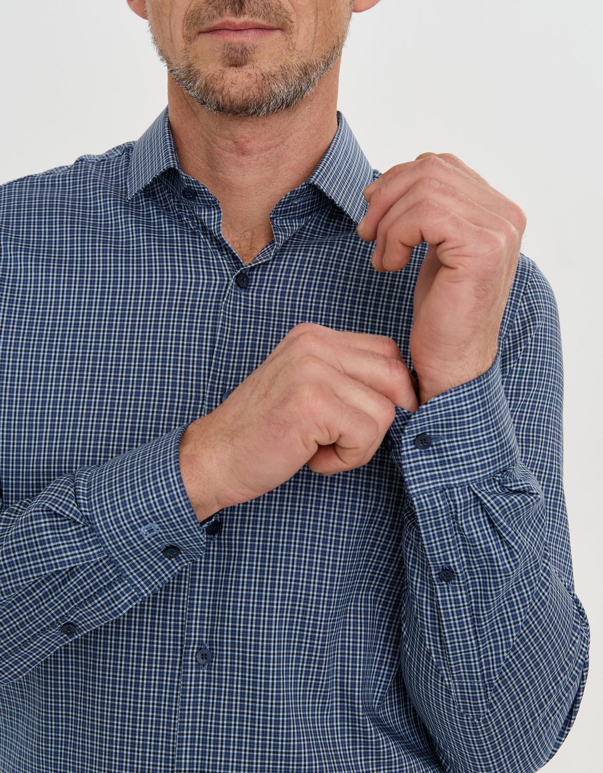 Рубашкав мужская OLYMP 24/7 в клетку, body fit | купить в интернет-магазине Olymp-Men