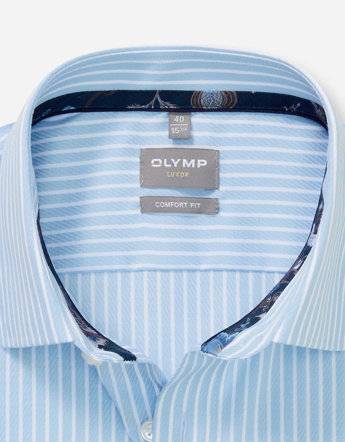 Рубашка мужская в белую полоску OLYMP Luxor, comfort fit | купить в интернет-магазине Olymp-Men