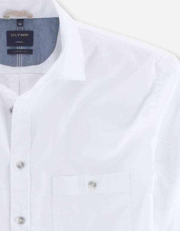 Рубашка белая мужская OLYMP Casual, modern fit | купить в интернет-магазине Olymp-Men