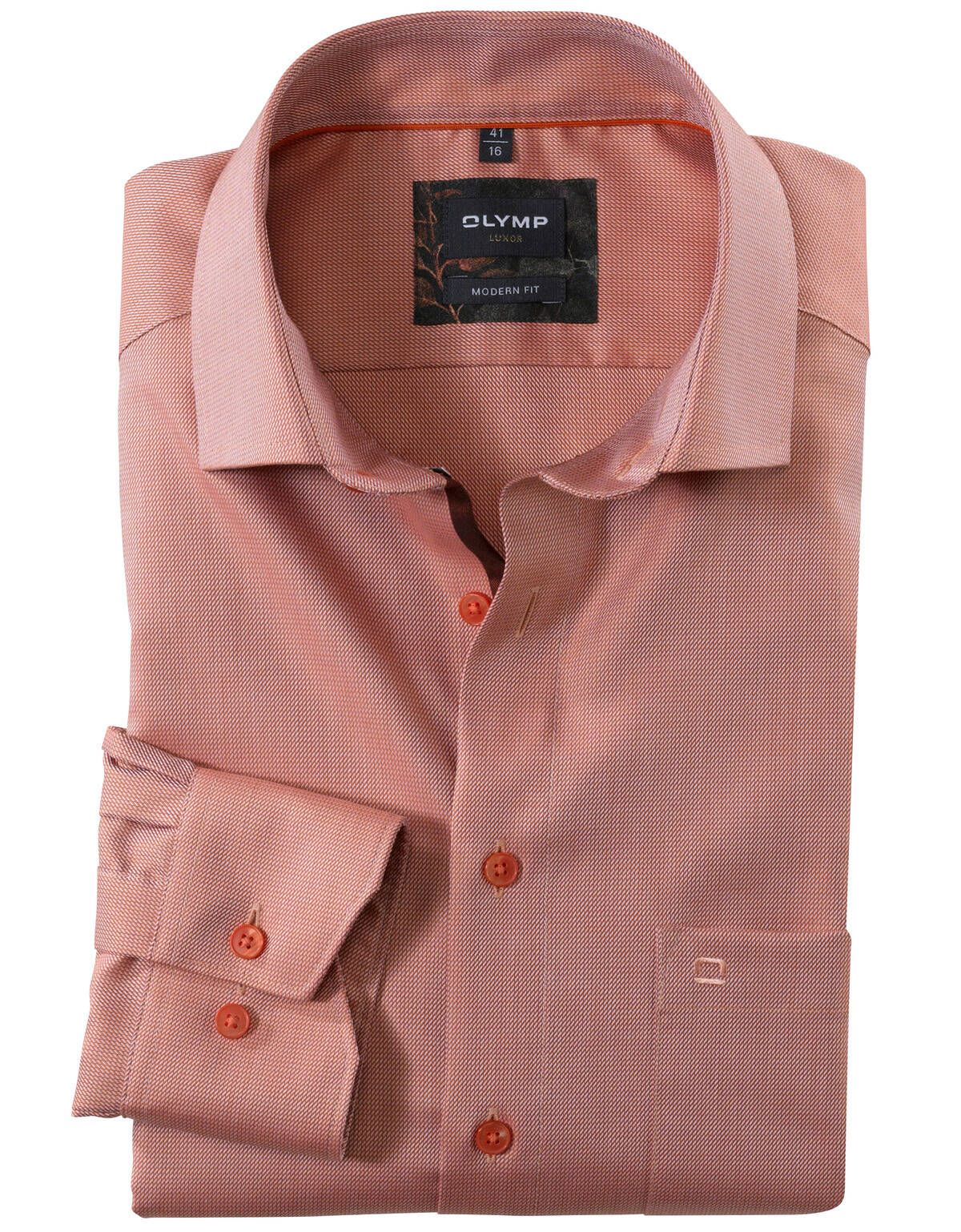 Рубашка оранжевая мужская OLYMP Luxor, modern fit[ОРАНЖЕВЫЙ]