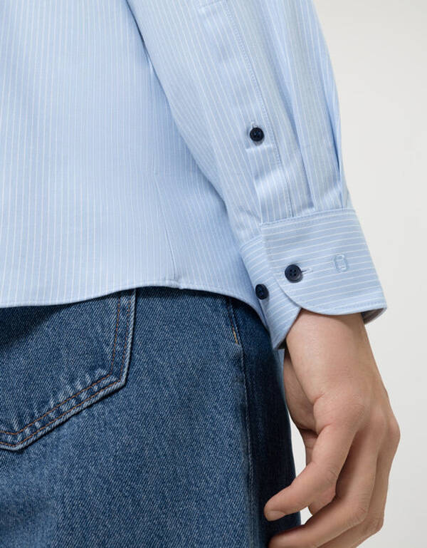 Рубашка мужская в полоску OLYMP 24/7, body fit | купить в интернет-магазине Olymp-Men