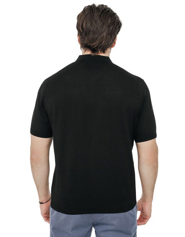 Поло мужское чёрное Gratude | купить в интернет-магазине Olymp-Men