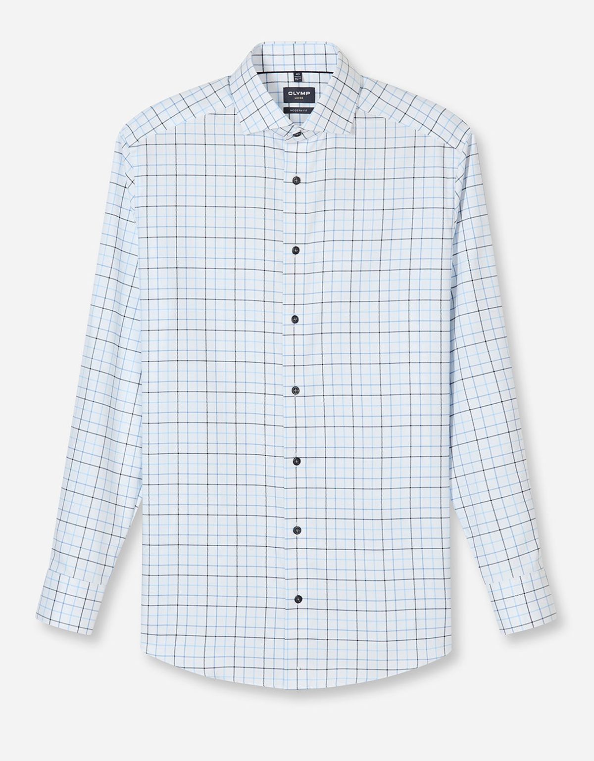 Рубашка в клетку OLYMP Luxor, полуприлегающая на высокий роcт | купить в интернет-магазине Olymp-Men