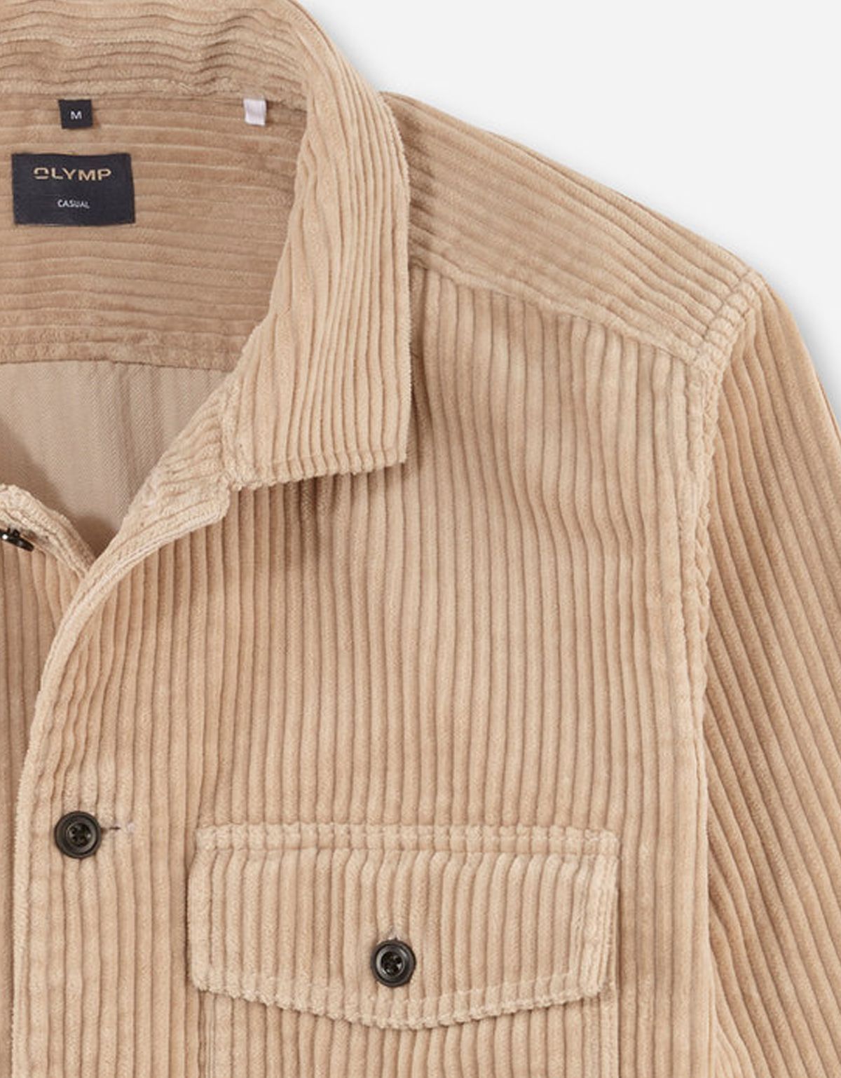 Рубашка овершот вельветовая бежевая Olymp Casual | купить в интернет-магазине Olymp-Men