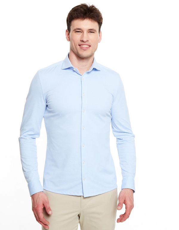 Рубашка мужская классическая трикотажная OLYMP 24/7, супер слим, артикул 25208411