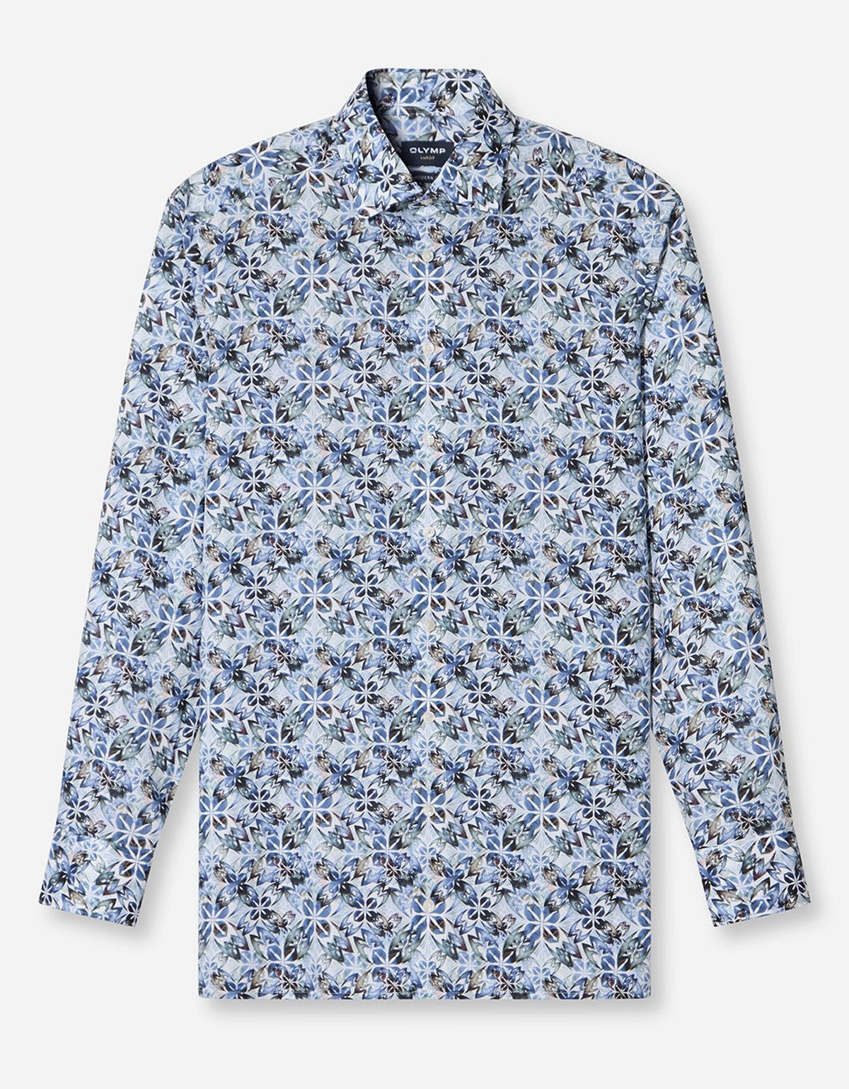 Рубашка мужская с рисунком OLYMP Luxor, modern fit на высокий рост | купить в интернет-магазине Olymp-Men