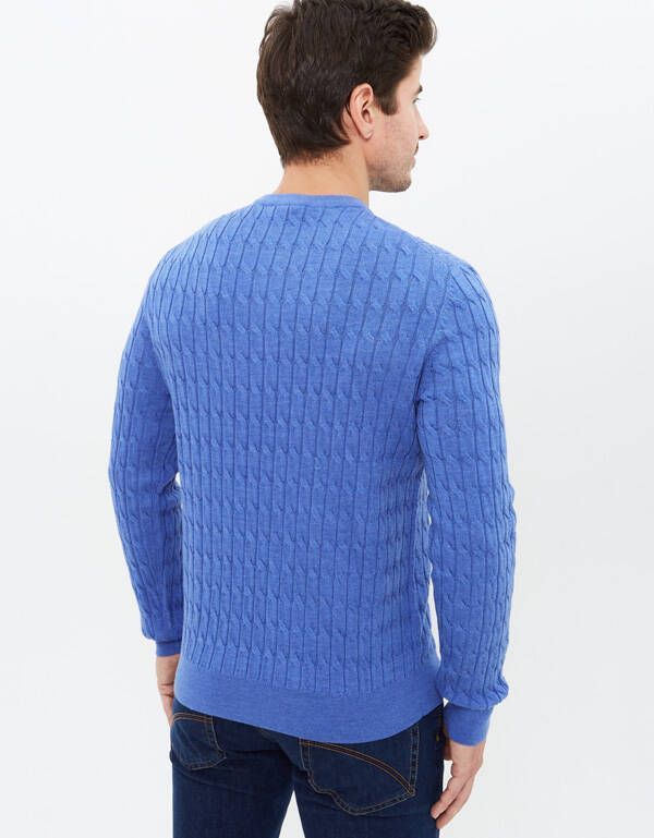 Джемпер мужской голубой FRATELLI с косами | интернет-магазин Olymp-Men
