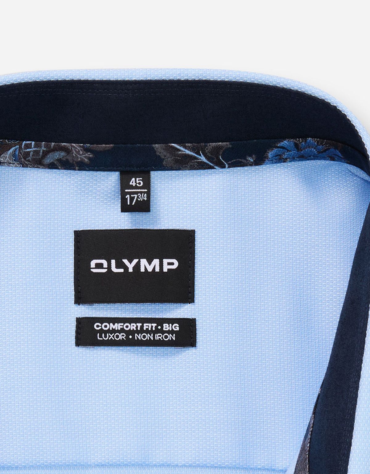 Рубашка классическая голубая Olymp Luxor Big, прямой крой | купить в интернет-магазине Olymp-Men