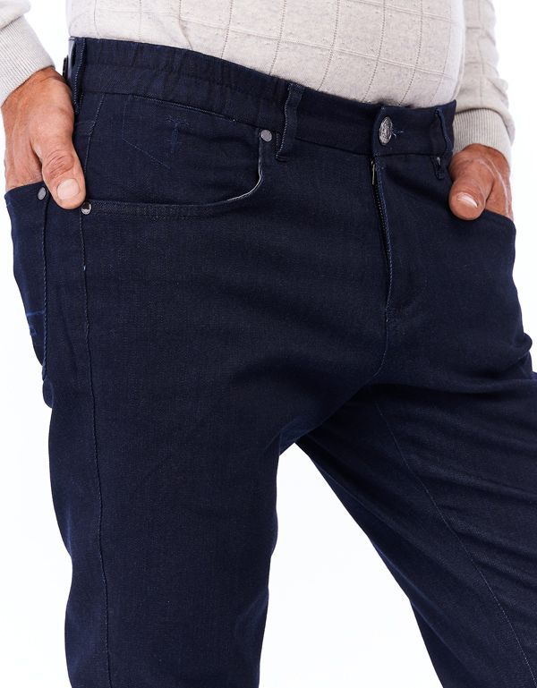 Джинсы мужские синие Gratude зауженные, пояс на резинке | купить в интернет-магазине Olymp-Men