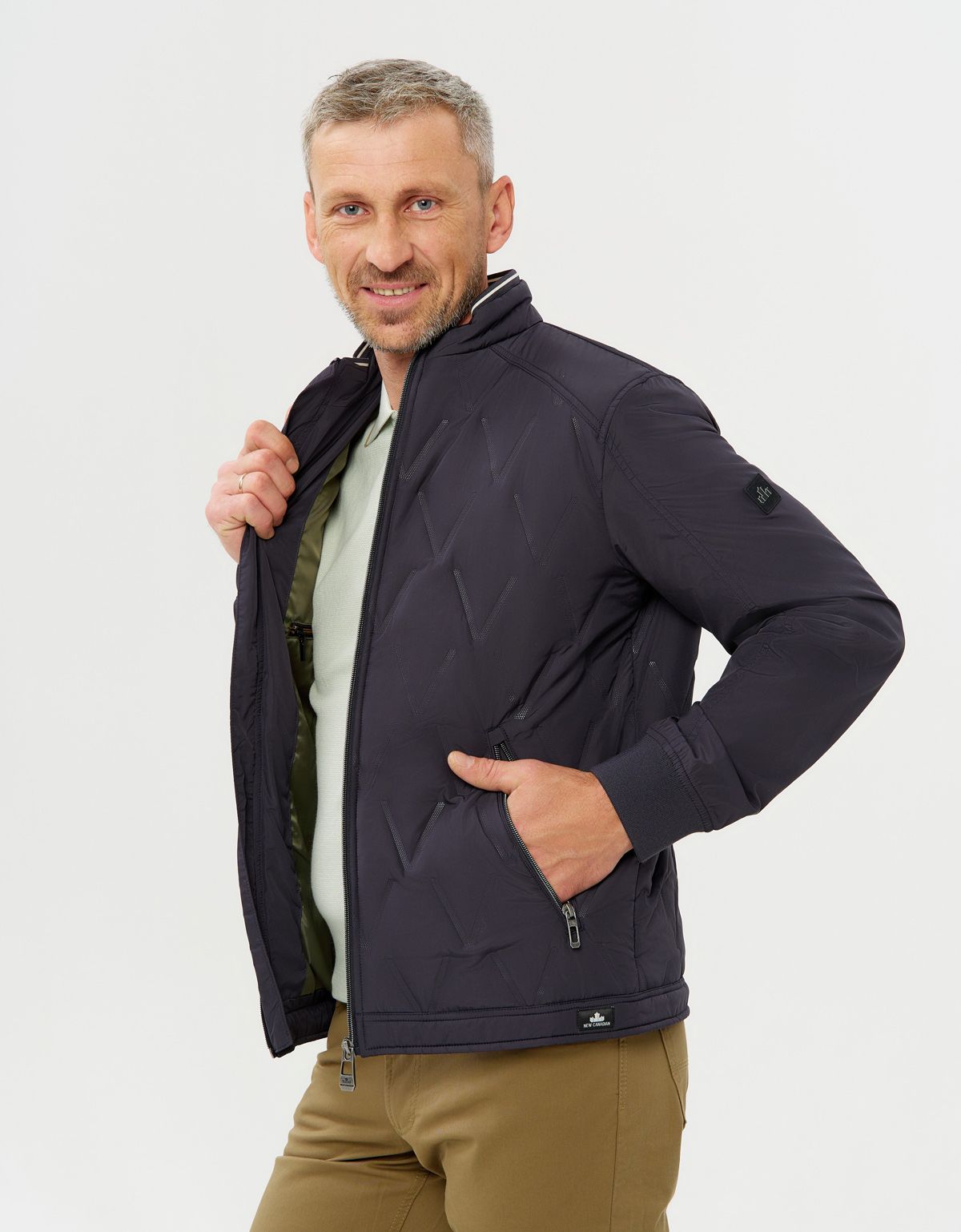Куртка мужская синяя лёгкая New Canadian | купить в интернет-магазине Olymp-Men