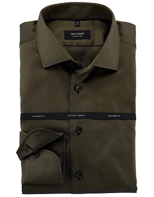 Сорочка мужская зелёная классическая Signature