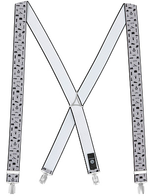 Мужские серые подтяжки с рисунком | купить в интернет-магазине Olymp-Men