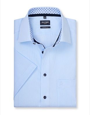 Рубашка в голубую полоску Olymp, модерн фит