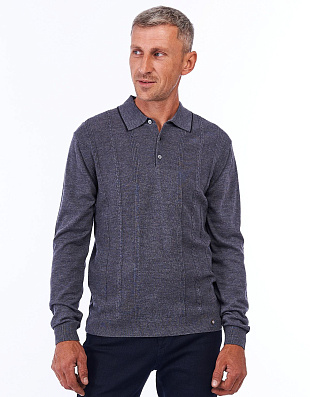 Поло мужское на пуговицах Gratude вязаное с косами | купить в интернет-магазине Olymp-Men