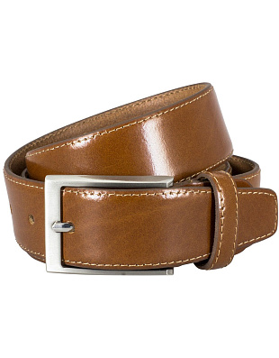 Классический ремень Lindenmann с отстрочкой, длинный от 120 см мужские | купить в интернет-магазине Olymp-Men