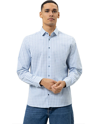 Рубашка мужская в клетку OLYMP 24/7, body fit | купить в интернет-магазине Olymp-Men