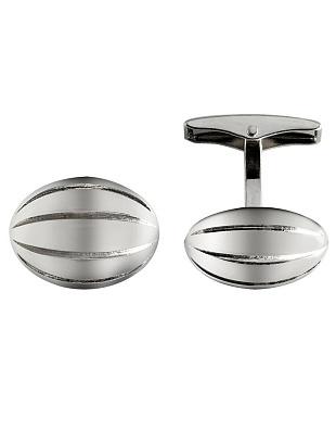 Запонки мужские овальные, мяч регби, 25 х13 мм | в интернет-магазине Olymp-Men