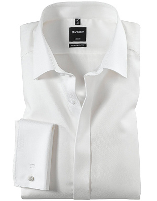 Сорочка мужская с потайной планкой Olymp Luxor, modern fit, фактурная ткань