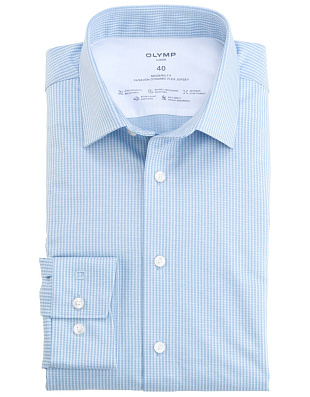 Трикотажная рубашка мужская Olymp 24/7, modern fit | купить в интернет-магазине Olymp-Men