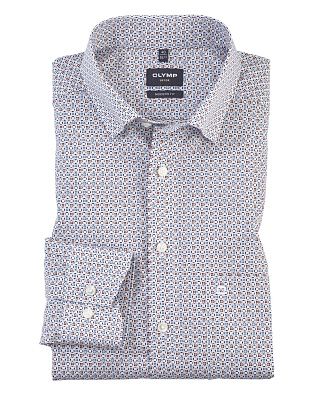 Сорочка классическая с принтом OLYMP Luxor, modern fit на высокий рост | купить в интернет-магазине Olymp-Men