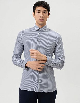 Рубашка мужская OLYMP 24/7 в полоску, супер слим, артикул 07526418