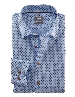 Сорочка мужская OLYMP Luxor с принтом, прямой крой | купить в интернет-магазине Olymp-Men