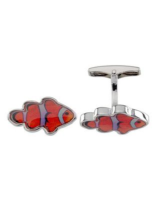 Запонки прикольные, рыбка-клоун красная | в интернет-магазине Olymp-Men