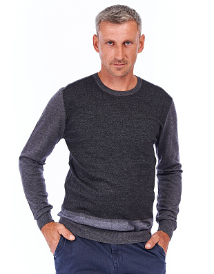 Джемпер мужской Gratude вязаный с декоративной полосой | интернет-магазин Olymp-Men