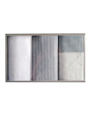 Платки носовые Lindenmann, серый, белый, 3 шт. | купить в интернет-магазине Olymp-Men