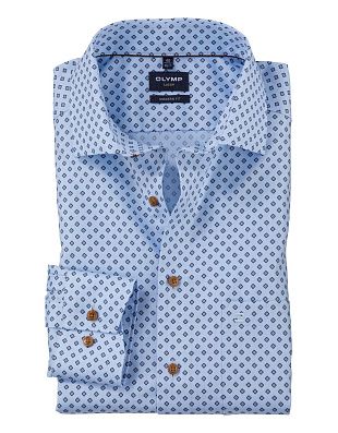 Рубашка с принтом OLYMP Luxor, modern fit на высокий рост | купить в интернет-магазине Olymp-Men