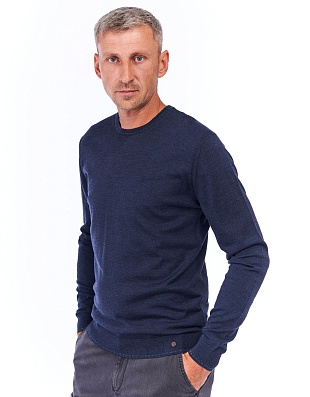 Джемпер мужской Gratude с круглым воротом из шерсти мериса | интернет-магазин Olymp-Men