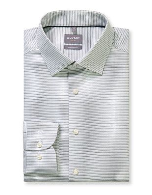 Рубашка с бежевым принтом OLYMP Luxor, прямой крой | купить в интернет-магазине Olymp-Men