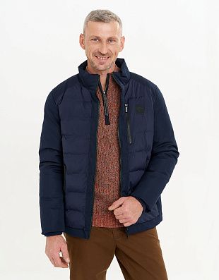 Куртка мужская синяя стеганая Fynch-Hatton | купить в интернет-магазине Olymp-Men