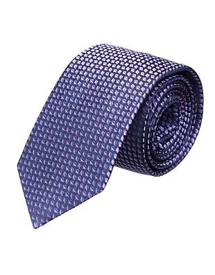 Галстук удлиненный синяя геометрия Bernd Hennes, 8,5 см | купить в интернет-магазине Olymp-Men