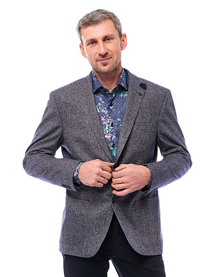 Пиджак мужской шерстяной Roy Robson c локтями из замши, modern fit | купить в интернет-магазине Olymp-Men