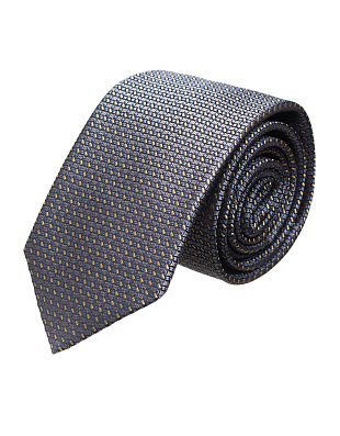 Галстук удлиненный Bernd Hennes с жёлтым принтом, 8,5 см | купить в интернет-магазине Olymp-Men