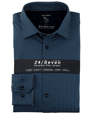 Трикотажная рубашка Olymp 24/7, супер слим, артикул 25017418